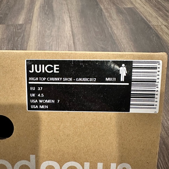 Good News Juice Multi Color High Top Sneakers Size 7 - Picture 8 of 8